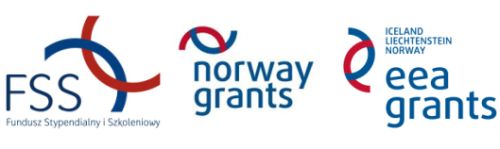 Logo Funduszu stypendialnego i szkoleniowego, logo Norway grants, logo eea grants 
