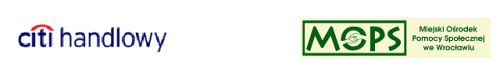 logo banku City Handlowy, logo Miejskiego Ośrodka Pomocy Społecznej we Wrocławiu