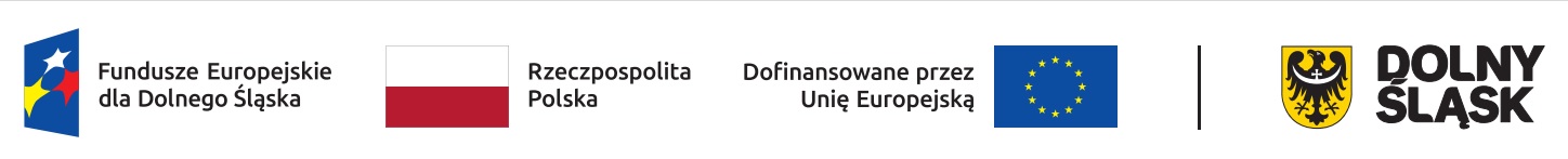 logo Fundusze Europejskie dla Dolnego Śląska, flaga Polski, flaga Unii Europejskiej, herb Dolnego Sląska