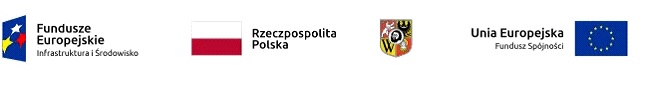 loga instytucji finansujących projekt: Fundusze Europejskie Infrastruktura i Środowisko, flaga Polski, herb Wrocławia, Unia Europejska Fundusz Spójności