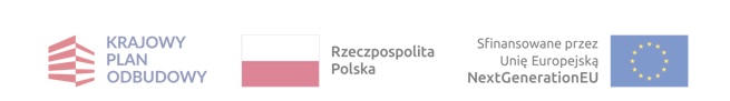 logo Krajowego Planu Odbudowy, flaga Polski, flaga Unii Europejskiej